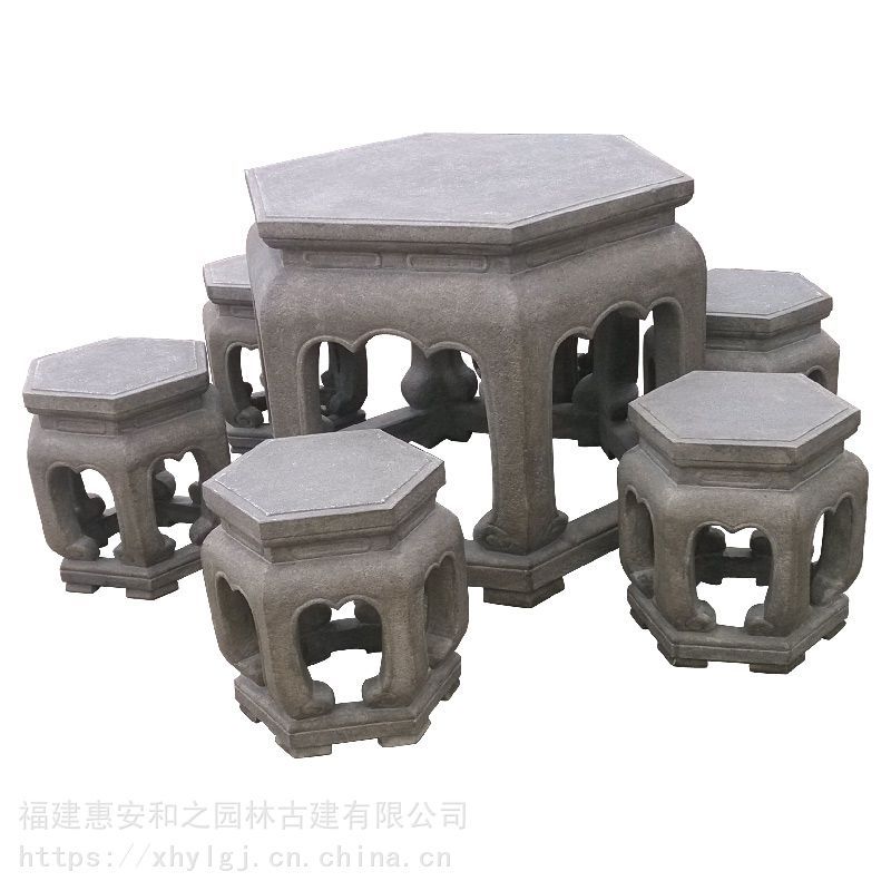 和之 大理石仿古石桌椅圆形 石桌和石凳 产品效果佳回购多