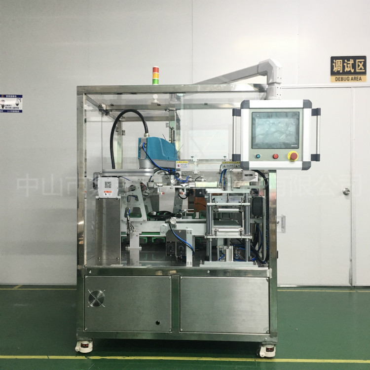 中山龙宁自动化设备罐子套膜机 罐装套膜机可定制自动套膜机