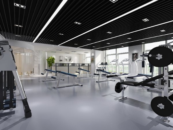健身房PVC运动地板 私教训练360定制地板 健身私教地板定